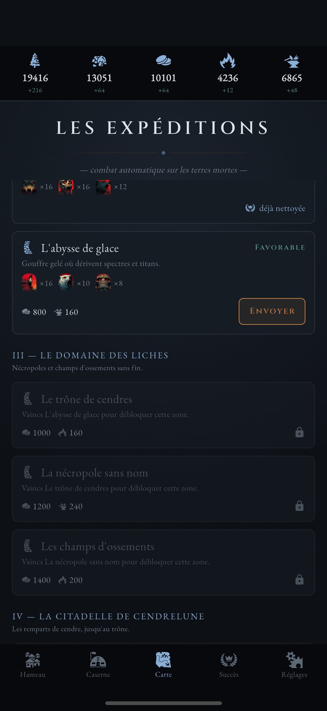 Cendrelune — la carte